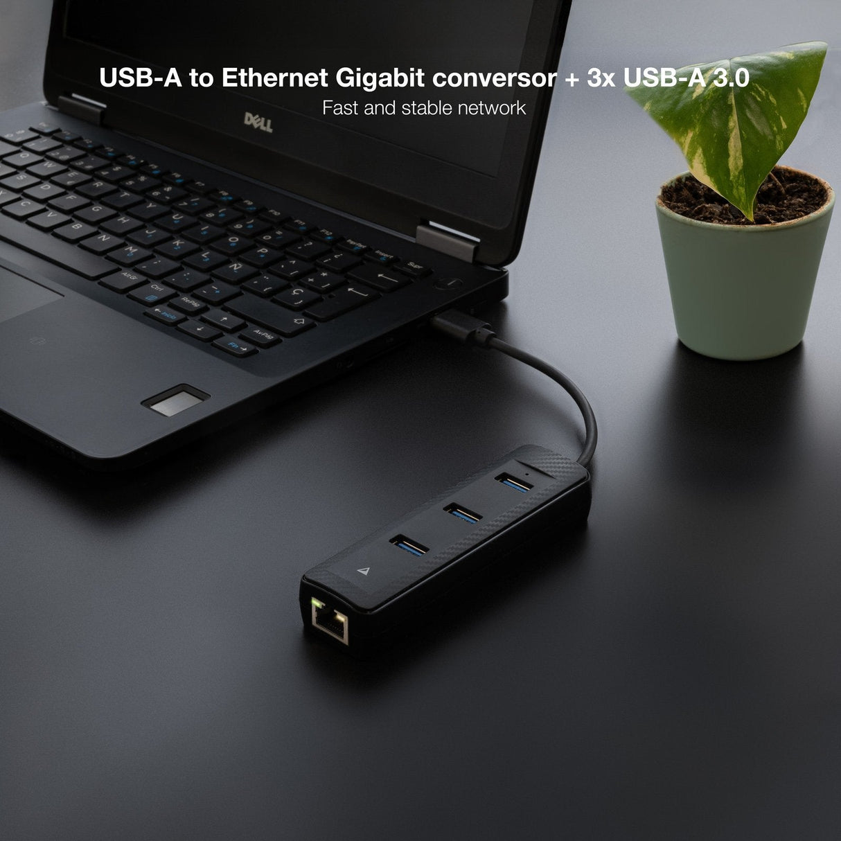 Hub Usb 3.0 Nanocable 10.16.4604 3xusb 1xrj45 Negro
