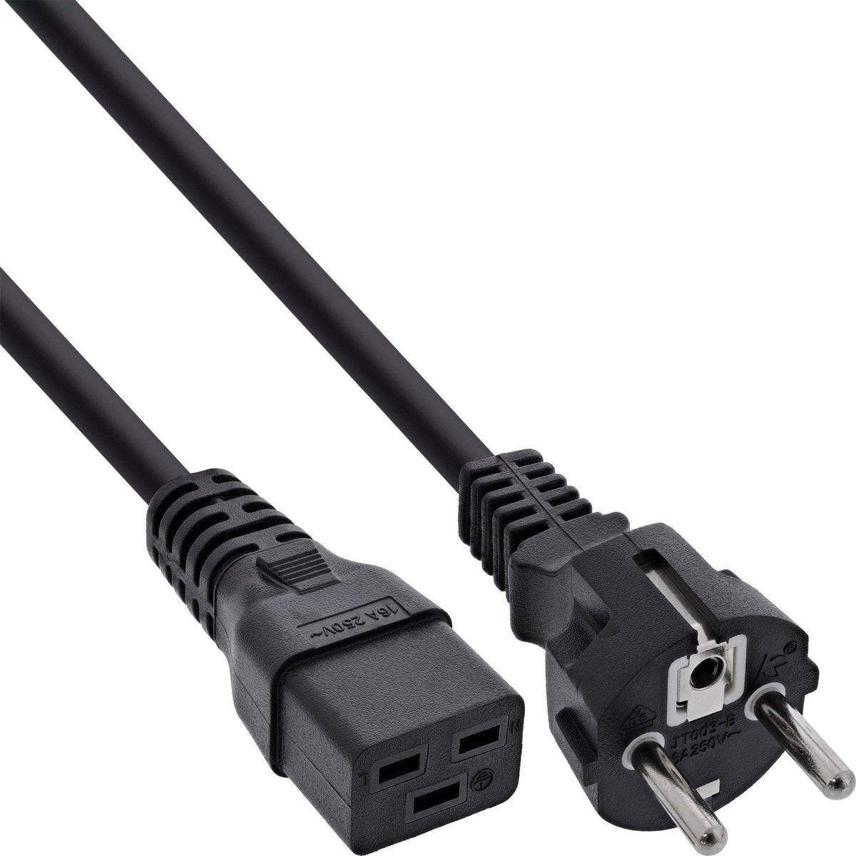 Inline® Power Cable 16a Type F Straight A Iec Connector Iec320/C19 1m