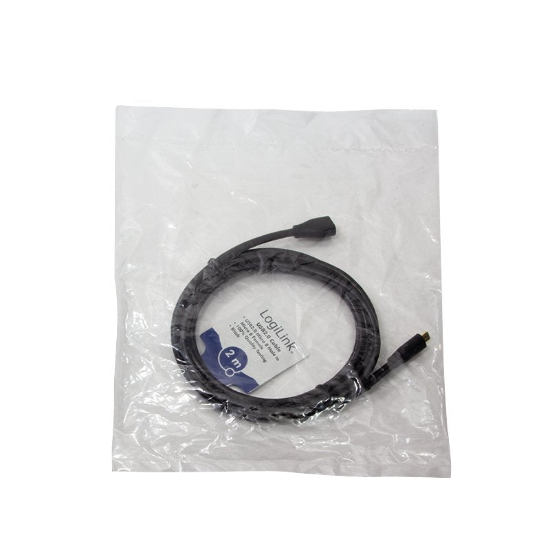 Logilink Cu0123 Cable Usb 2 M 2.0 Micro-Usb B Negro