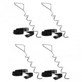 Hudora Trampoline Anchors Kit De Anclaje Para Cama Elástica, Soporte Kit De Anclaje Para Cama Elástica, Acero, Negro, Plata