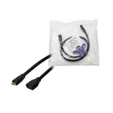 Usb 2.0 Cable, Micro-Usb M To Micro-Usb F, Negro, 0.5 M