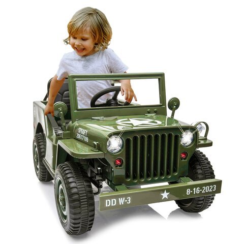 Jamara Ride-On Jeep Willys Base Army Verde 3+