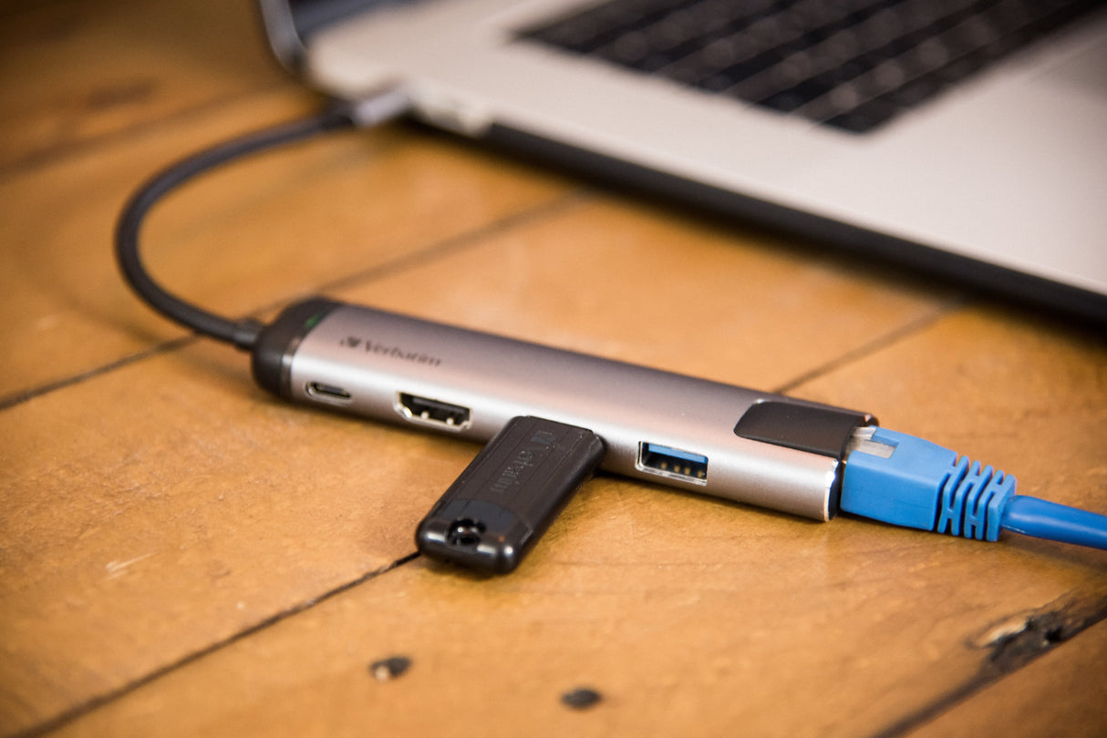 EAN 0023942491415 - Verbatim 49141 base para portátil y replicador de puertos USB 3.2 Gen 1 (3.1 Gen 1) Type-C Negro, Plata imagen 3