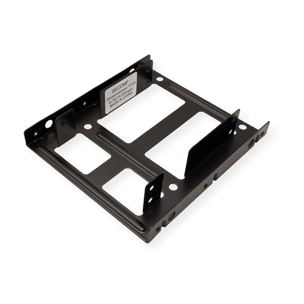 Roline Montageadapter, 3,5 Zoll Rahmen Fr 2x 2.5 Hdd Ssd, Metall, Schwarz