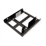 Roline Montageadapter, 3,5 Zoll Rahmen Fr 2x 2.5 Hdd Ssd, Metall, Schwarz