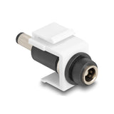 Delock 84174 Módulo Keystone Dc 5,5 X 2,1 Mm Hembra A Cc 5,5 X 2,1 Mm Macho Blanco