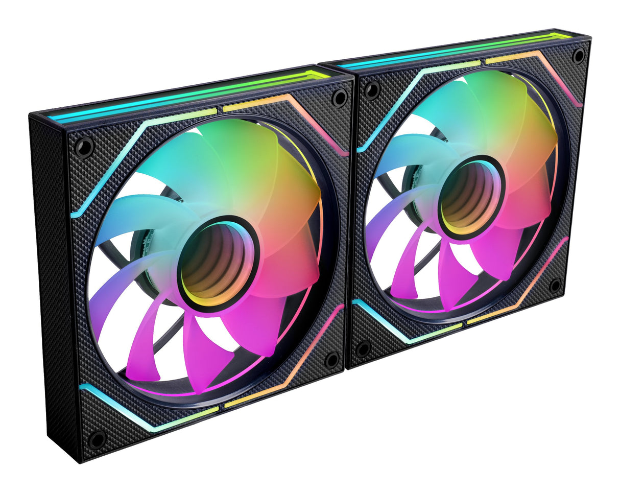 Kit 2 Ventiladores Pc Auxiliar Mf-3d Prox2r Negro Mars Gaming Argb/ Silencioso 12db / 12mm.