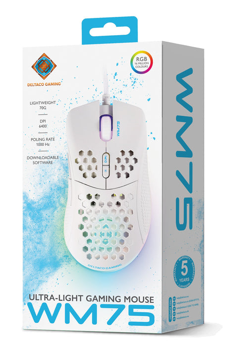 EAN 7333048057921 - Deltaco Gaming GAM-108-W ratón Juego mano derecha USB tipo A Óptico 6400 DPI imagen 9