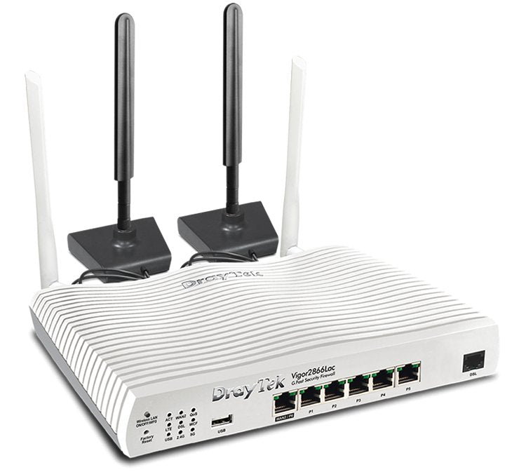 Router Draytek Vigor 2866l Inalámbrico Gigabit Ethernet Doble Banda (2,4 Ghz 5 Ghz) 4g Blanco