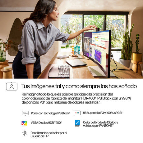 EAN 5715063748954 - HP Series 7 Pro 34 inch WQHD Conferencing Monitor - 734pm pantalla para PC 86,4 cm (34") 3440 x 1440 Pixe imagen 6