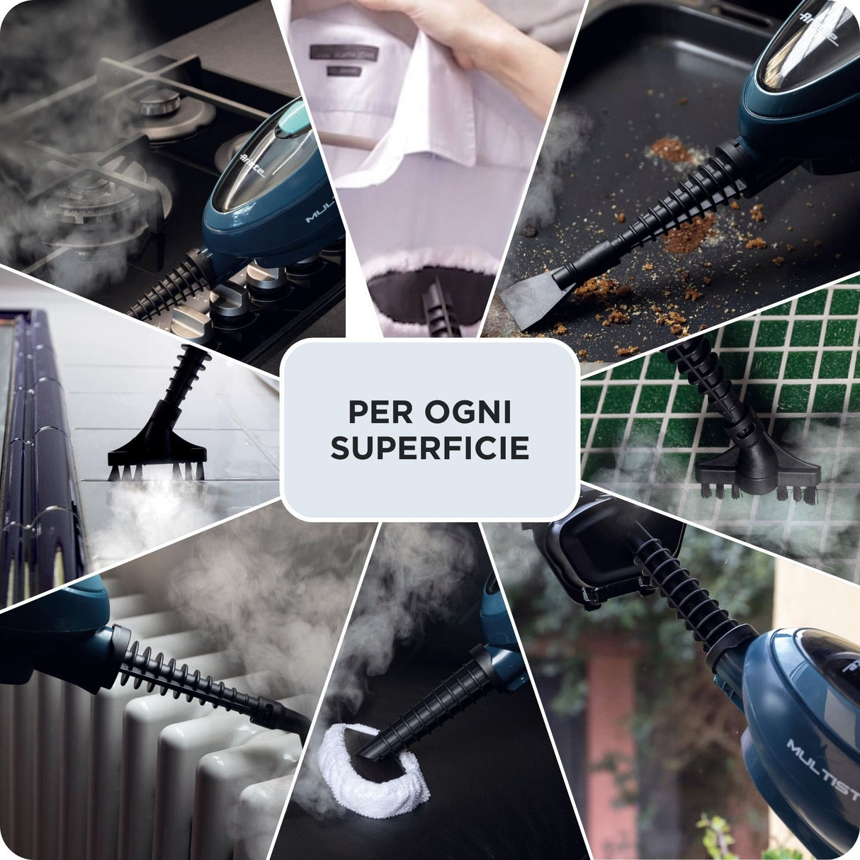 Ariete Dampfreiniger Steam Mop 10 In 1 (Blanco/Verde, 1.500 Watt) 4164g