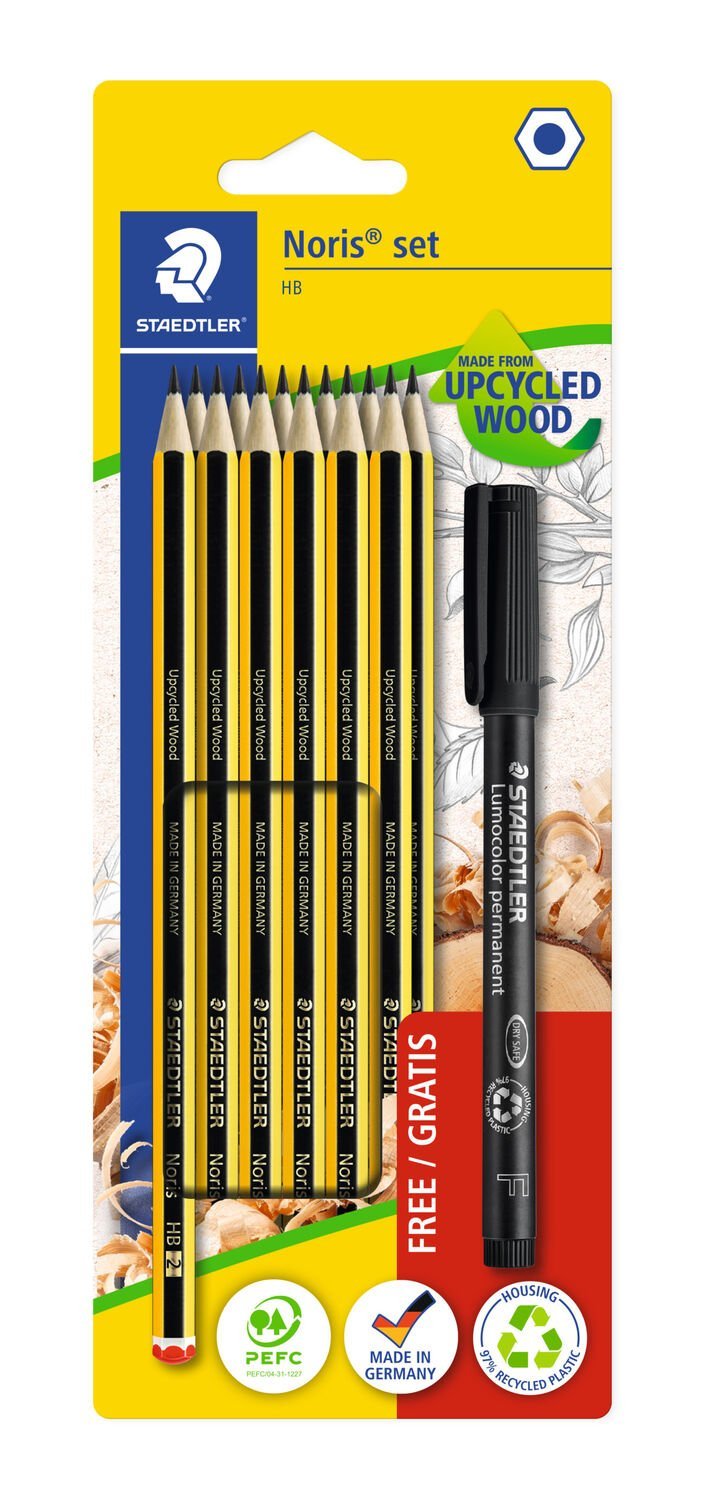 Kit Lapiz Noris + Rotulador Permanente Staedtler 318f