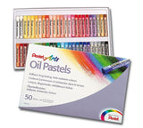 Pentel Oil Pastels Pack De 50 Pasteles Oleo - Blandos, Cremosos Y De Secado Lento - Colores Surtidos