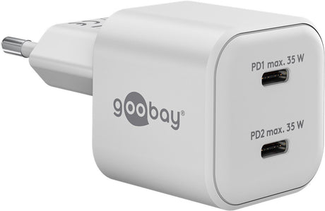 EAN 4040849753343 - Goobay 75334 cargador de dispositivo móvil Universal Blanco Corriente alterna Carga rápida Interior imagen 1