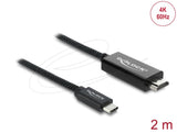 Delock Koaxiales Usb Tipo-C? A Cable Hdmi (Dp Alt Mode) 4k 60 Hz Con Geflechtma