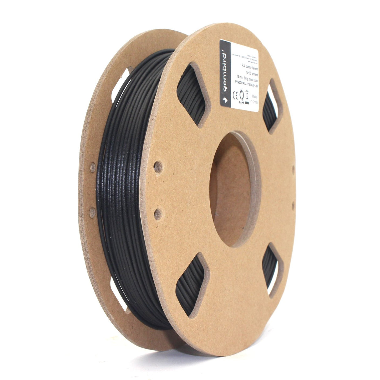 Filamento Gembird Pla 1,75mm 200g Negro 3dp-Pla1.75ge-01-Bk