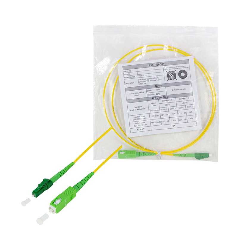 Logilink Fiber Simplex Patch Cord, Os2 Sm G.657.A2, Sc Apc To Lc Apc, 1 M