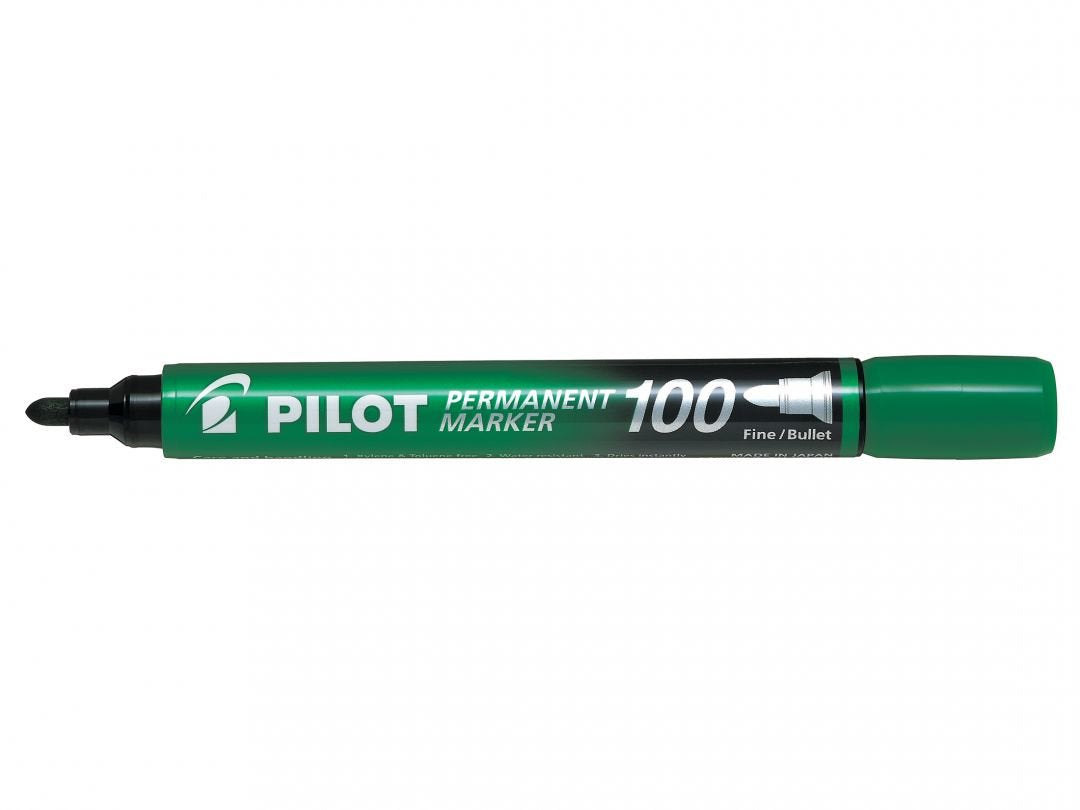 Pilot Pen 100 Permanentmarker Verde 1.0 Mm