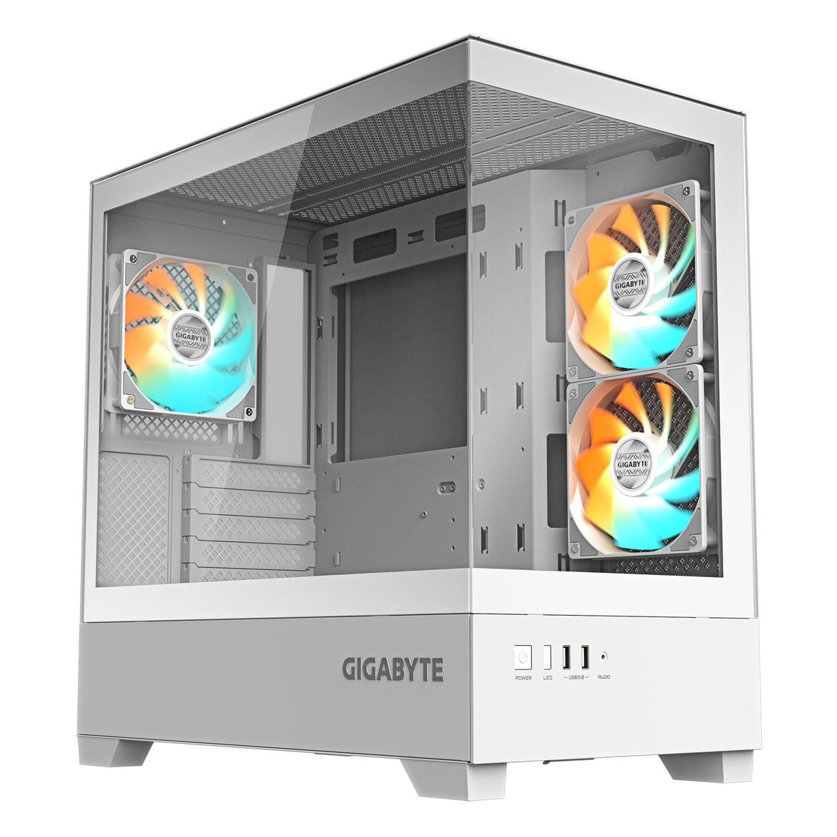 Caja Pc Gigabyte C201 Panoramic Ice  Torre Media, M-Atx