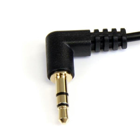 EAN 0065030841283 - StarTech.com 0.3m Angle M/M cable de audio 0,3 m Negro imagen 2
