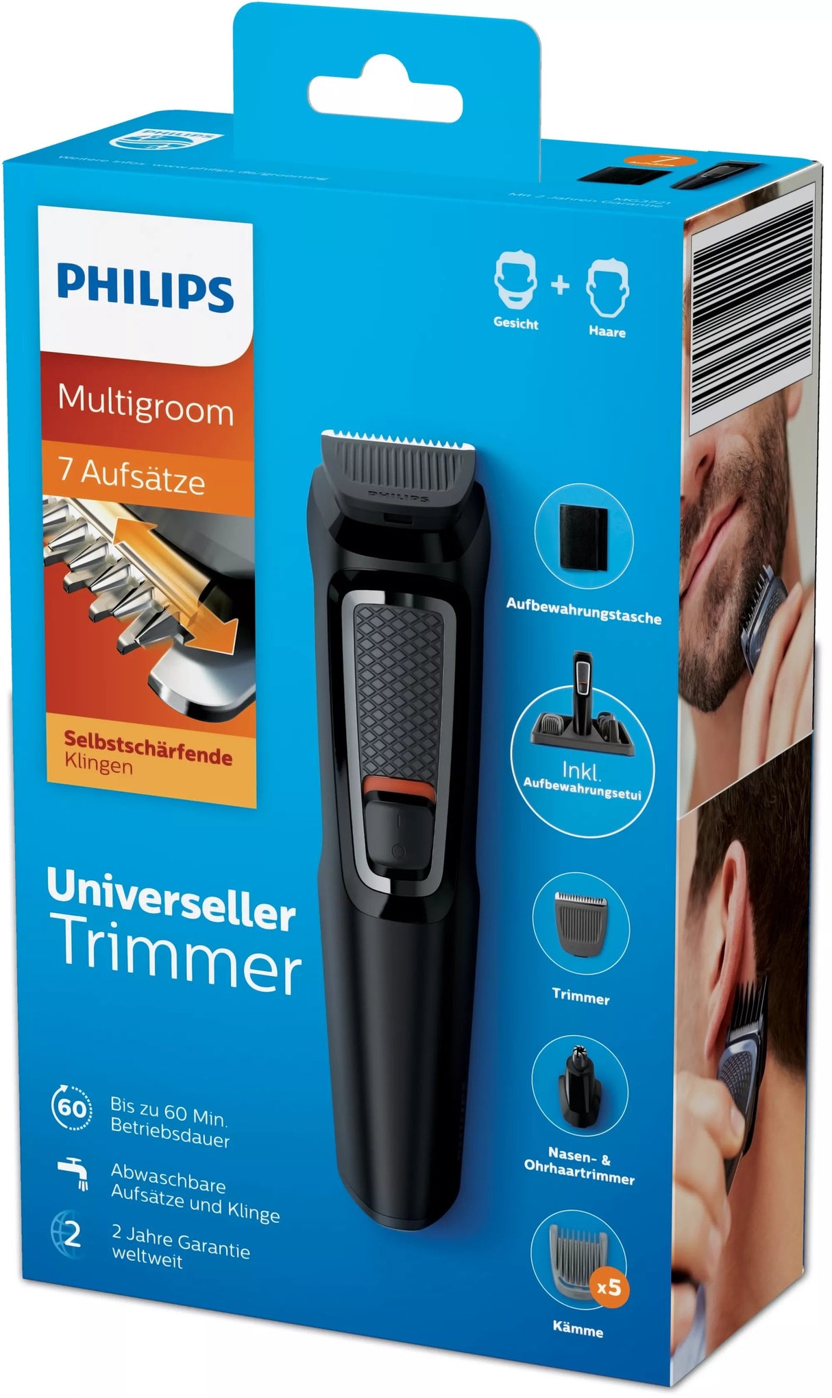 Multigroom Series 3000 Mg3721-14 Negro Hair Clipper Multi-Purpose Kit
