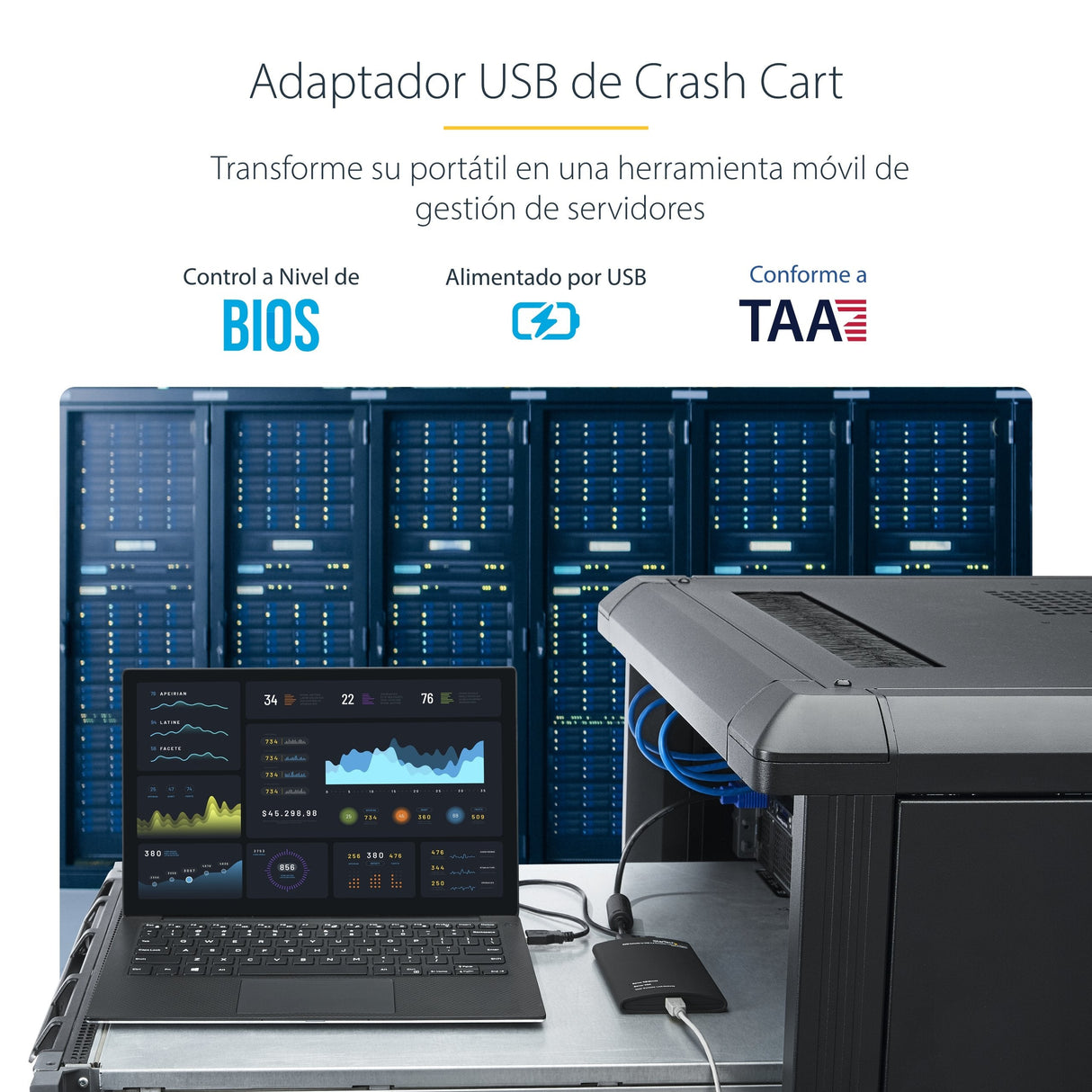 Startech Adaptador Crash Cart Conector Usb Kvm Ord