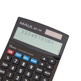 Maul Tischrechner Mtl 700, 12 Mellen, 2 Zeilen, Negro