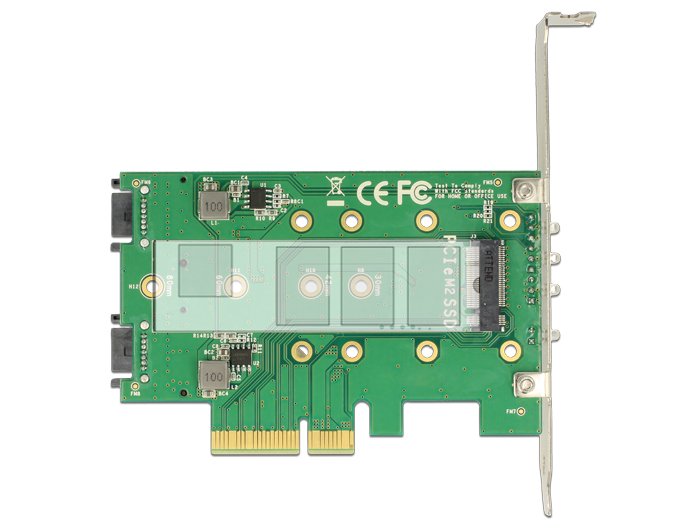 Delock 89518 Tarjeta Pci Express > 3 X Ranura M.2 - Factor De Forma De Perfil Bajo