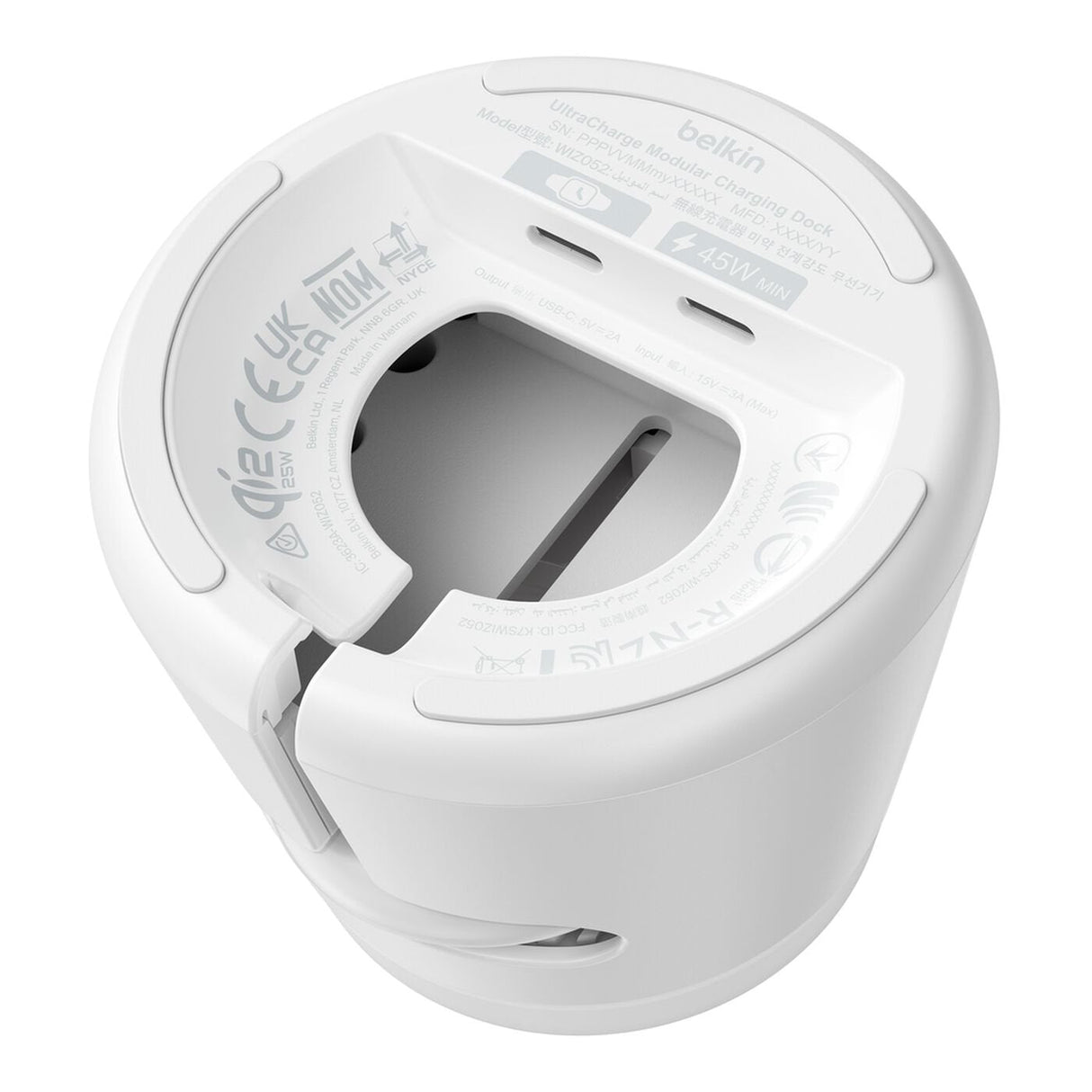 Belkin Ultracharge 25w Qi2 White Modular Charg.Station Wiz052kqwh