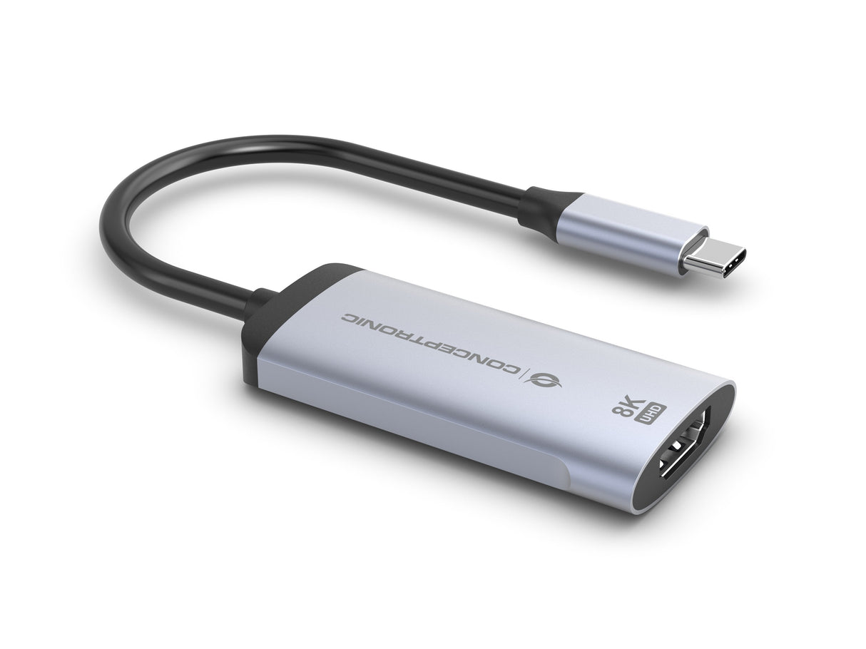 Adaptador Usb-C A Hdmi 2.1 Conceptronic 8k 60hz Carcasa Aluminio Abby23g