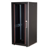 Roline 19-Zoll Netzwerkschrank Basic 26 He, 600x600 Bxt Glastr Schwarz