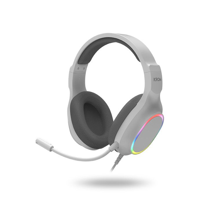 Pack Gaming Krom Kenta Teclado Rgb + Ratón + Alfombrilla + Auriculares Blanco