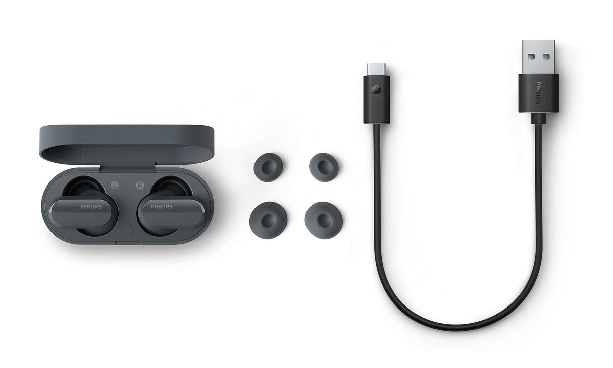 Auricular Botón Philips Tat3508bk/00 Negro Bluetooth Noise Cancelling Ipx4