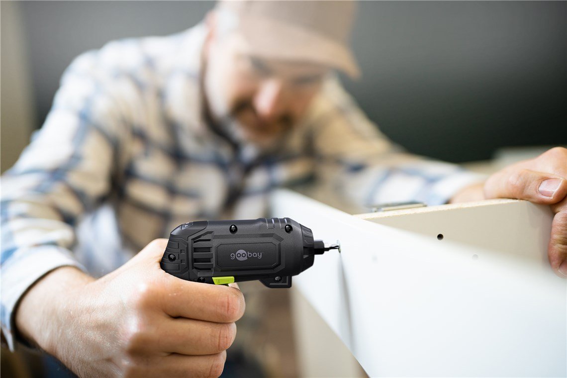Goobay 77817 Destornillador Eléctrico Y Llave De Impacto 200 Rpm Negro, Amarillo