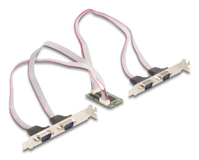 Delock Mini Pcie E/S Tamaño Completo 4 X Serial Rs-232, Extensión De La Interfaz 95278