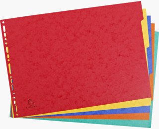 Exacompta Separadores Nature Future Cartulina Lustrada 400gr 5 Posiciones A3 Colores