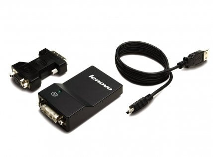 Adaptador Lenovo Usb 3.0 - Dvi/Vga, Usb A, Dvi/Vga, Macho/Hembra, Negro