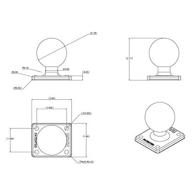 EAN 793442908767 - RAM Mounts RAM-347U accesorio o pieza para soporte imagen 3