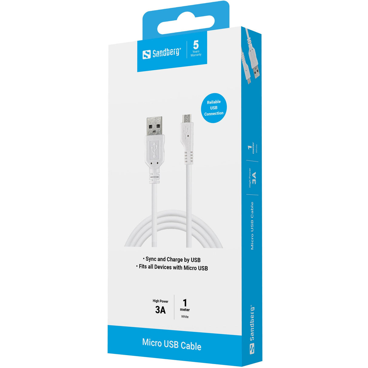 EAN 5705730440335 - Sandberg 440-33 cable USB USB 2.0 USB A Micro-USB B Blanco imagen 3