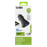 Sbs Kfz-LadegerT 10w Usb-C 3a/Usb-A 2,1a Schwarz