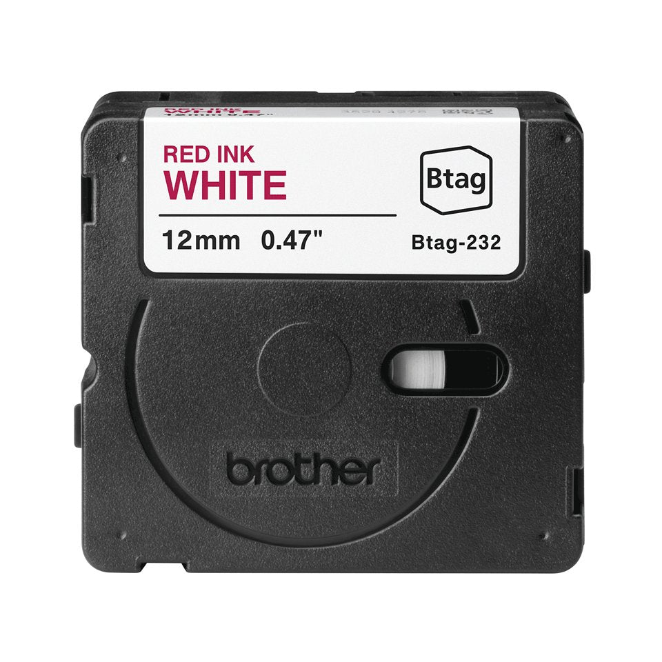 Brojoher Cinta Btag232 / Btag-232 Rojo Sobre Blanco