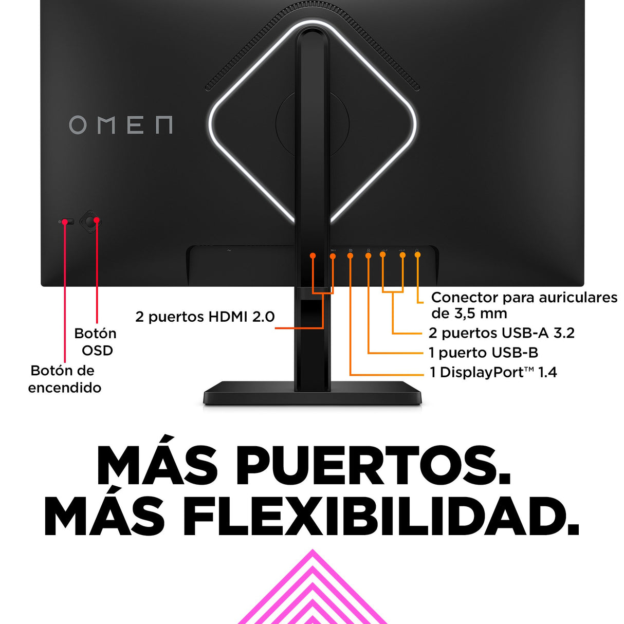 EAN 1970296154666 - OMEN by HP 27 inch FHD 240Hz Gaming Monitor - OMEN 27s pantalla para PC 68,6 cm (27") 1920 x 1080 Pixeles imagen 4