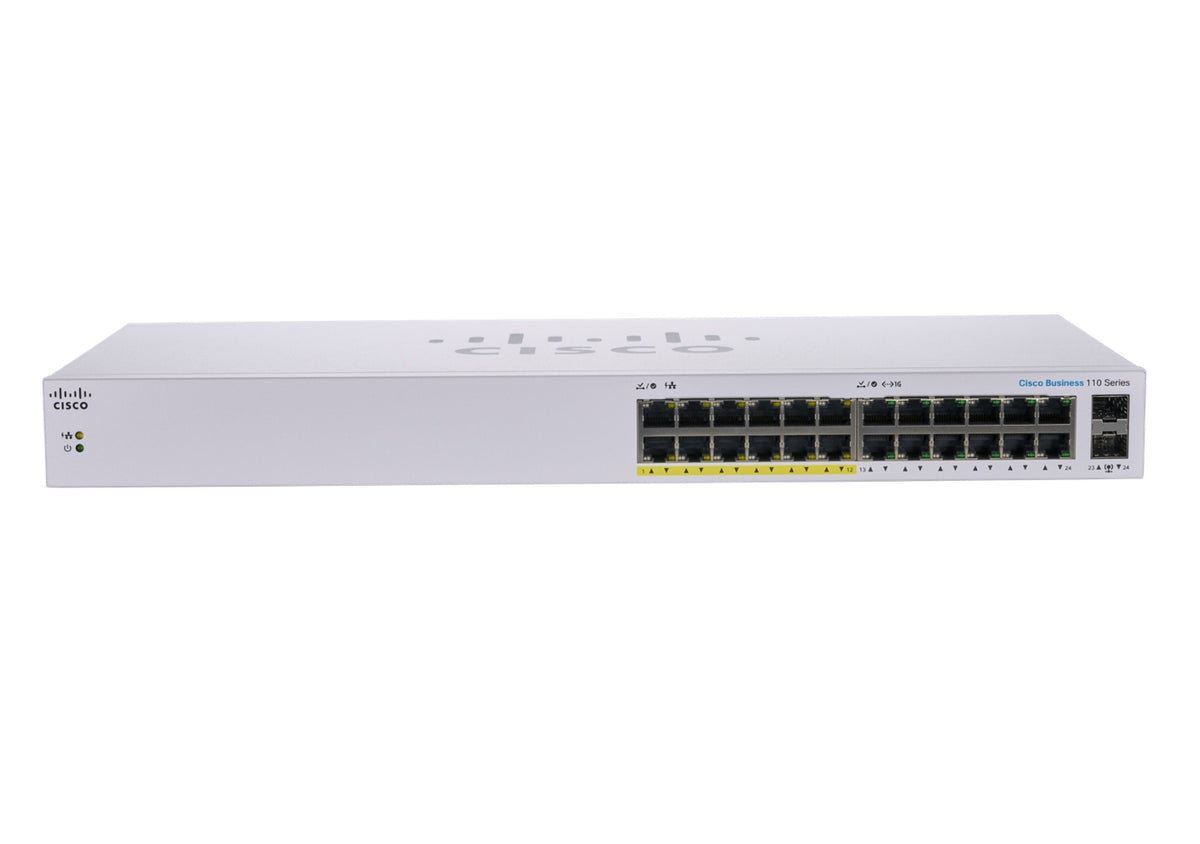 Cisco Cbs110 No Administrado L2 Gigabit Ethernet (10/100/1000) Energía Sobre Ethernet (Poe) 1u Gris