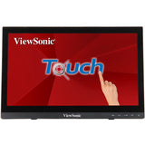 Monitor Viewsonic 15.6  Td1630-3 Tactil Negro 1xhdmi/1xvga/1xusb/1366x768/12ms/Vesa 75x75/Mmedia Td1630-3