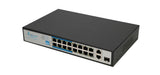 Extralink Ex.16101 Virtus V3 Switch Poe 16x 100mb/S Poe/Poe+ 2x Gigabit Rj45 + 1x Sfp Poe Budget 150w