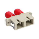Adaptador De Fibra Óptica Inline Dúplex St/Sc Macho Funda De Metal Gris Con Brida
