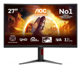 EAN 4038986183703 - AOC G4 CQ27G4Z2P pantalla para PC 68,6 cm (27") 2560 x 1440 Pixeles Quad HD LCD Negro, Rojo imagen 1