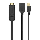Aisens Conversor Activo Hdmi 2.0 + Usb Alim. A Displayport V1.2 - Hdmi/M-Usb/M-Dp/H - 10cm - Negro
