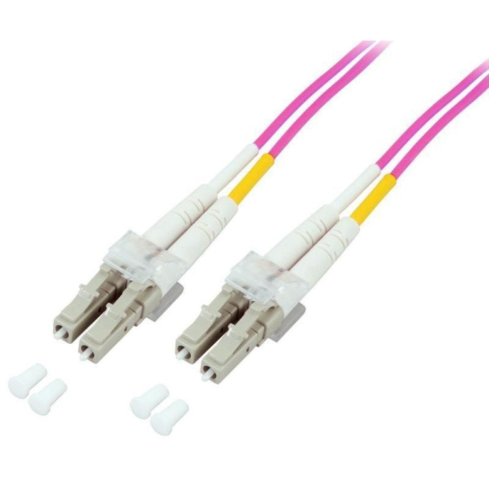 Cable De Fibra Optica Efb Duplex Jumper Lc-Lc 50/125,Om4,Lszh,Violetat,2.0mm,20m