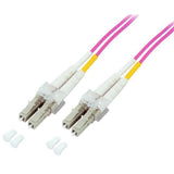 Techly Ilwl D5-Lclc-100/Om4 Cable De Parcheo De Fibra Óptica Om4 50/125 Mm Lc-Lc Dúplex 10m